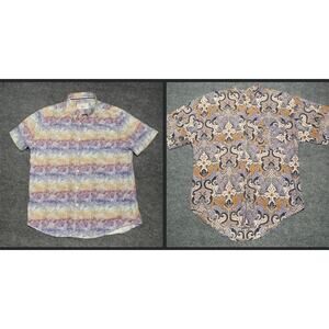 Lot of 2 Men’s Button Up Shirts Unique Patterns-XL